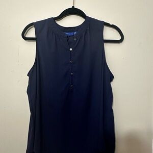 Navy Blue Sleeveless Top